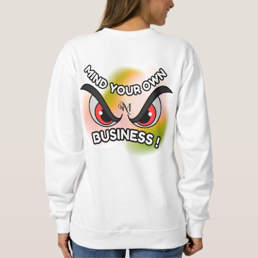 Basic Sweatshirt: Let op je eigen (wit) Trui (Achterkant)