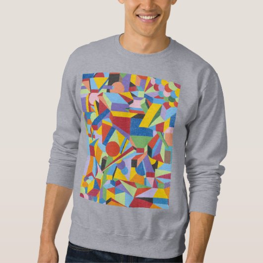Basic Sweatshirt met art design (Voorkant)