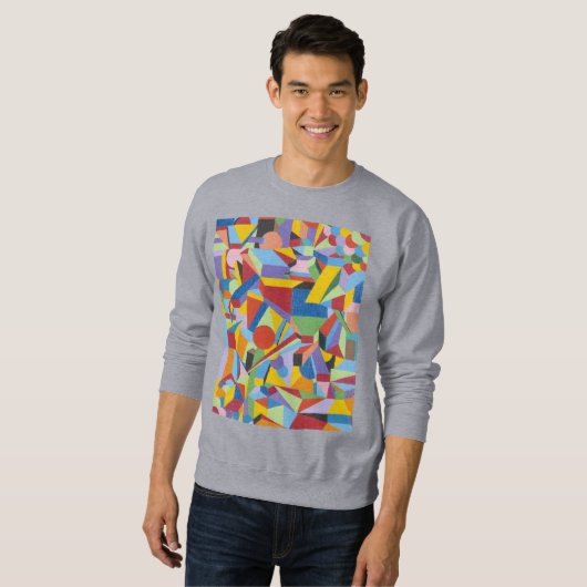 Basic Sweatshirt met art design (Voorkant volledig)