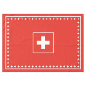 Basic Swiss Flag Red and White Day Tafelkleed (Voorkant (Horizontaal))