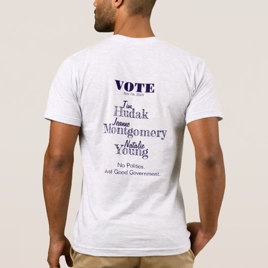 Basic T-shirt CHB Dems Hudak Montgomery Young (Achterkant)