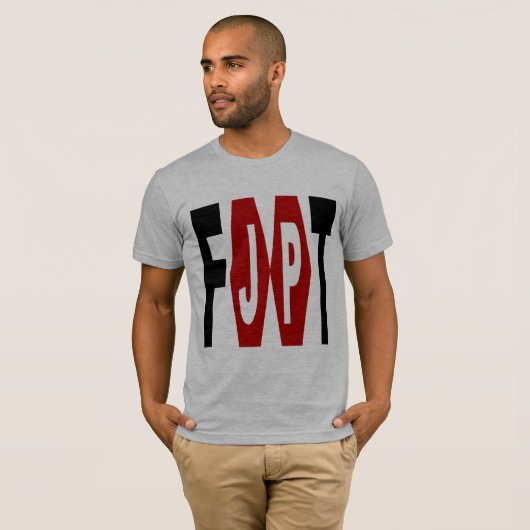 Basic T-shirt Grijs Design FOOT JAPAN (Voorkant volledig)