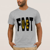 Basic T-shirt grijs Design FOOT UE (Voorkant)