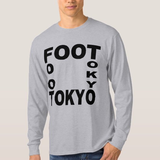 Basic T-shirt grijs FOOT TOKYO (Voorkant)