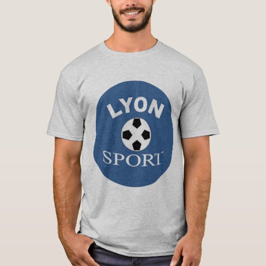 Basic T-shirt grijs LYON SPORT (Voorkant)