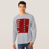 Basic T-shirt grijs MADRID 7 ETOILES (Voorkant volledig)