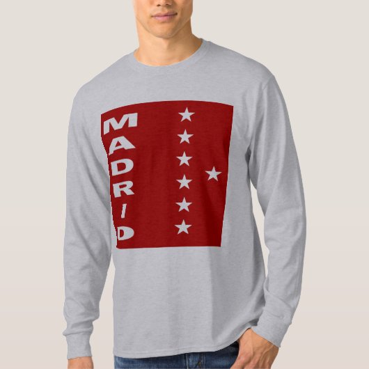 Basic T-shirt grijs MADRID 7 ETOILES (Voorkant)