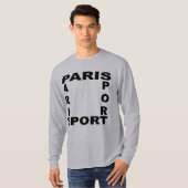 Basic T-shirt grijs PARIS SPORT (Voorkant volledig)