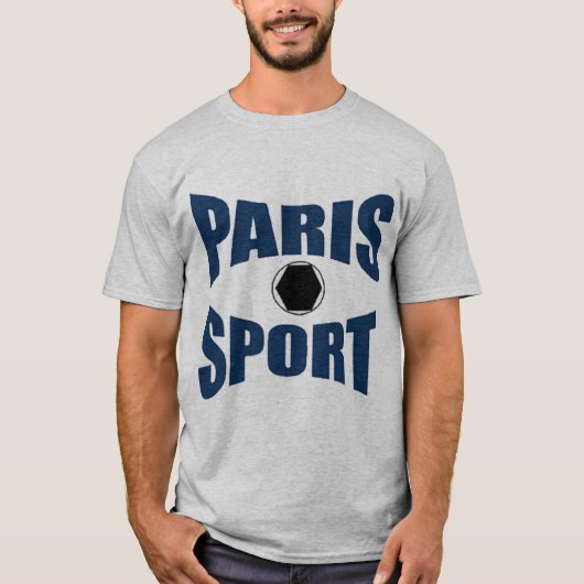 Basic T-shirt grijs PARIS SPORT (Voorkant)