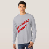 Basic T-shirt grijs SCHWEIZ SPORT (Voorkant volledig)