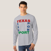 Basic T-shirt grijs TEXAS SPORT (Voorkant volledig)
