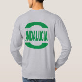Basic T-shirt gris dos DESIGN ANDALUCIA (Achterkant)