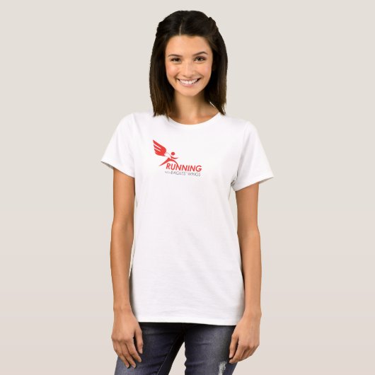 Basic T-shirt: Het lopen met de vleugels van Eagle T-shirt (Voorkant volledig)