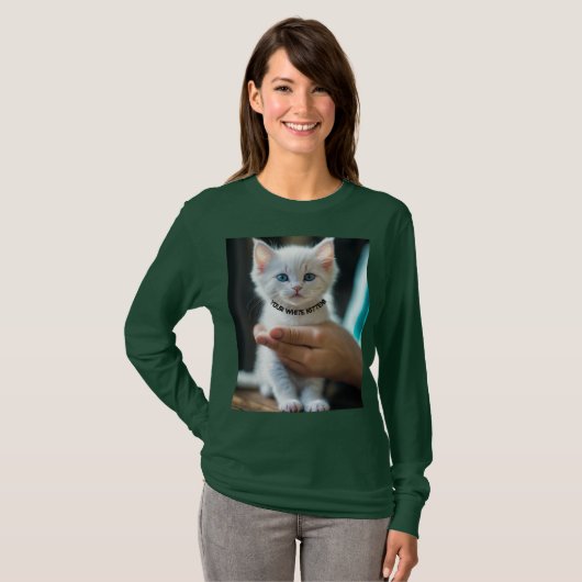 Basic T-Shirt met lange mouwen Diepe boskleur (Voorkant volledig)