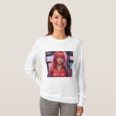 Basic T-shirt met lange mouwen - Neon Arcade Anime (Voorkant volledig)