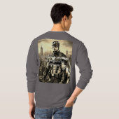 : Basic T-shirt met lange mouwen van Zazzle (Achterkant volledig)