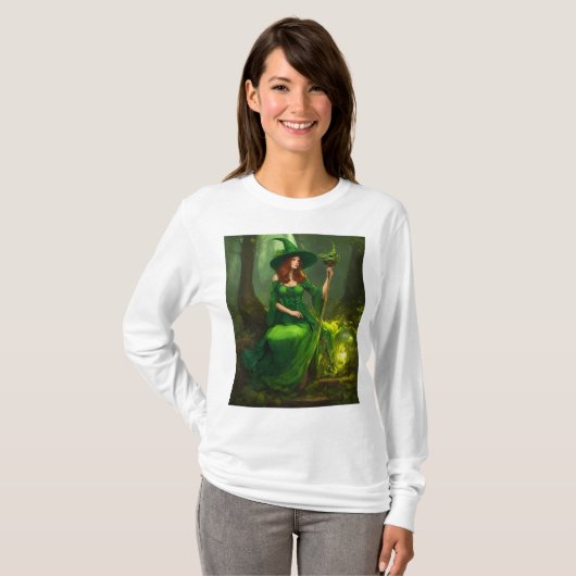 Basic T-shirt met lange mouwen voor meisjes (Voorkant volledig)