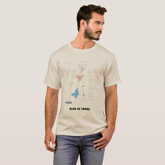 Basic T-shirt met TOF thema en aangepaste tekst (Voorkant volledig)