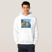 Basic T-Shirt, wit Hoodie (Voorkant volledig)