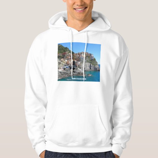 Basic T-Shirt, wit Hoodie (Voorkant)
