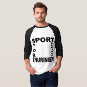 Basic-T-shirt wit/zwart SPORT THURINGEN T-shirt (Voorkant volledig)