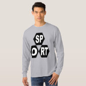 Basic T-shit grijs voor DESIGN SPORT-mannen T-shirt (Voorkant volledig)