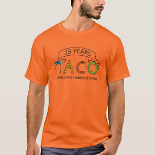 Basic TACO T-shirt, Sinaasappel en zwart T-shirt