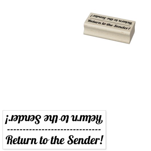 Basic "Terug naar de afzender!" Rubberstempel (Gestempeld)