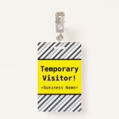 Basic: "Tijdelijke bezoeker!" Badge (Achterkant met clip)
