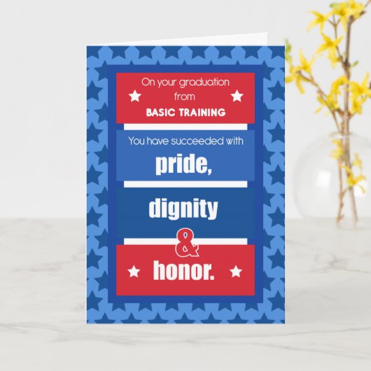 Basic Training Afstuderen Gefeliciteerd Red, Whi Kaart (Gele Bloem)