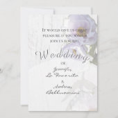 Basic Tree Peony Wedding Invitation Wit Kaart (Voorkant)