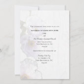 Basic Tree Peony Wedding Invitation Wit Kaart (Achterkant)