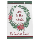 Basic-waterverf met aangepaste kerstfeestdag medium cadeauzakje (Voorkant)