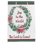 Basic-waterverf met aangepaste kerstfeestdag medium cadeauzakje (Achterkant)