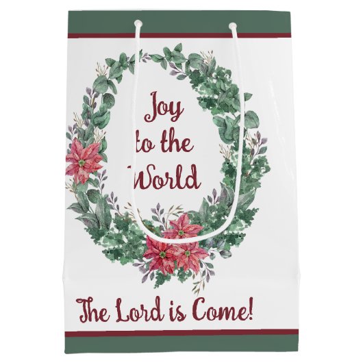 Basic-waterverf met aangepaste kerstfeestdag medium cadeauzakje (Achterkant)