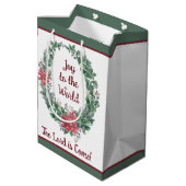 Basic-waterverf met aangepaste kerstfeestdag medium cadeauzakje (Achterkant Gekanteld)