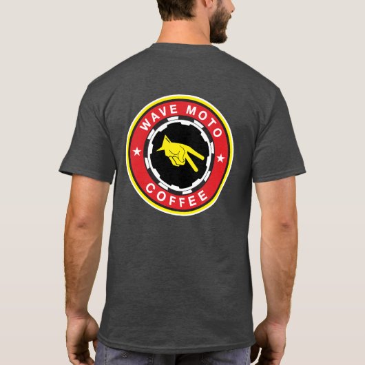 Basic Wave Moto Coffee Garage T-Shirt (Achterkant)