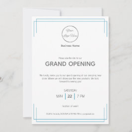 Basic White Blue veelzijdig zakelijk evenement Kaart