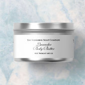 Basic White Cosmetics Jar Label 1" x 7.25 Bijgewer Adreslabel Wikkel