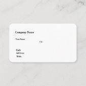 Basic White Sjabloon Visitekaartje (Voorkant)