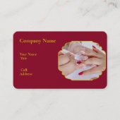 Basic white Sjabloon Visitekaartje NAIL SALON (Voorkant)