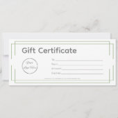 Basic Wit Groen logo Zakelijk Cadeaubon (Achterkant)