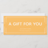 Basic Wit sinaasappel logo Business Cadeaubon (Voorkant)