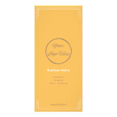 Basic wit sinaasappel uw logo business prijslijst reclamekaart (Voorkant)