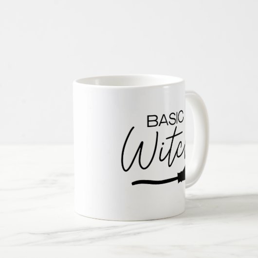 Basic Witch Broom Halloween Gift Koffiemok (Voorkant rechts)