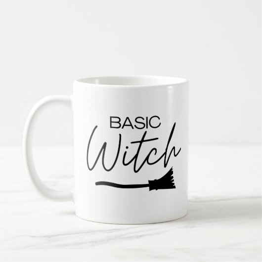 Basic Witch Broom Halloween Gift Koffiemok (Links)
