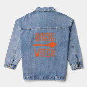 Basic Witch Broomstick 1 Denim Jacket (Achterkant)