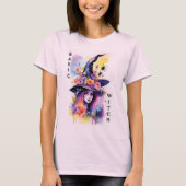 Basic Witch Funny Halloween Bloemen T-shirt (Voorkant)