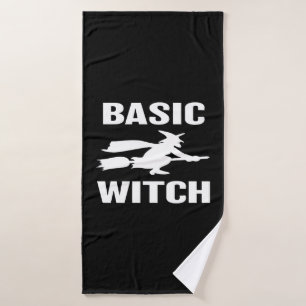 Basic Witch grappig Halloween gezegde vrouwen Badhanddoek