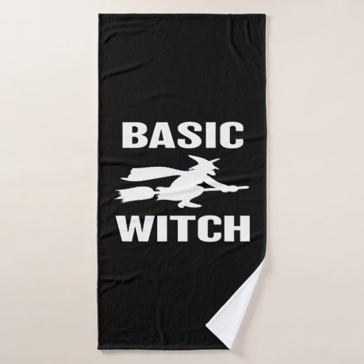 Basic Witch grappig Halloween gezegde vrouwen Badhanddoek (Badhanddoek)
